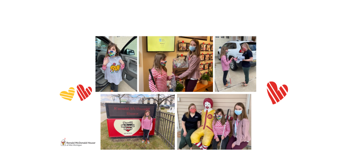 Various images of children at Ronald McDonald House