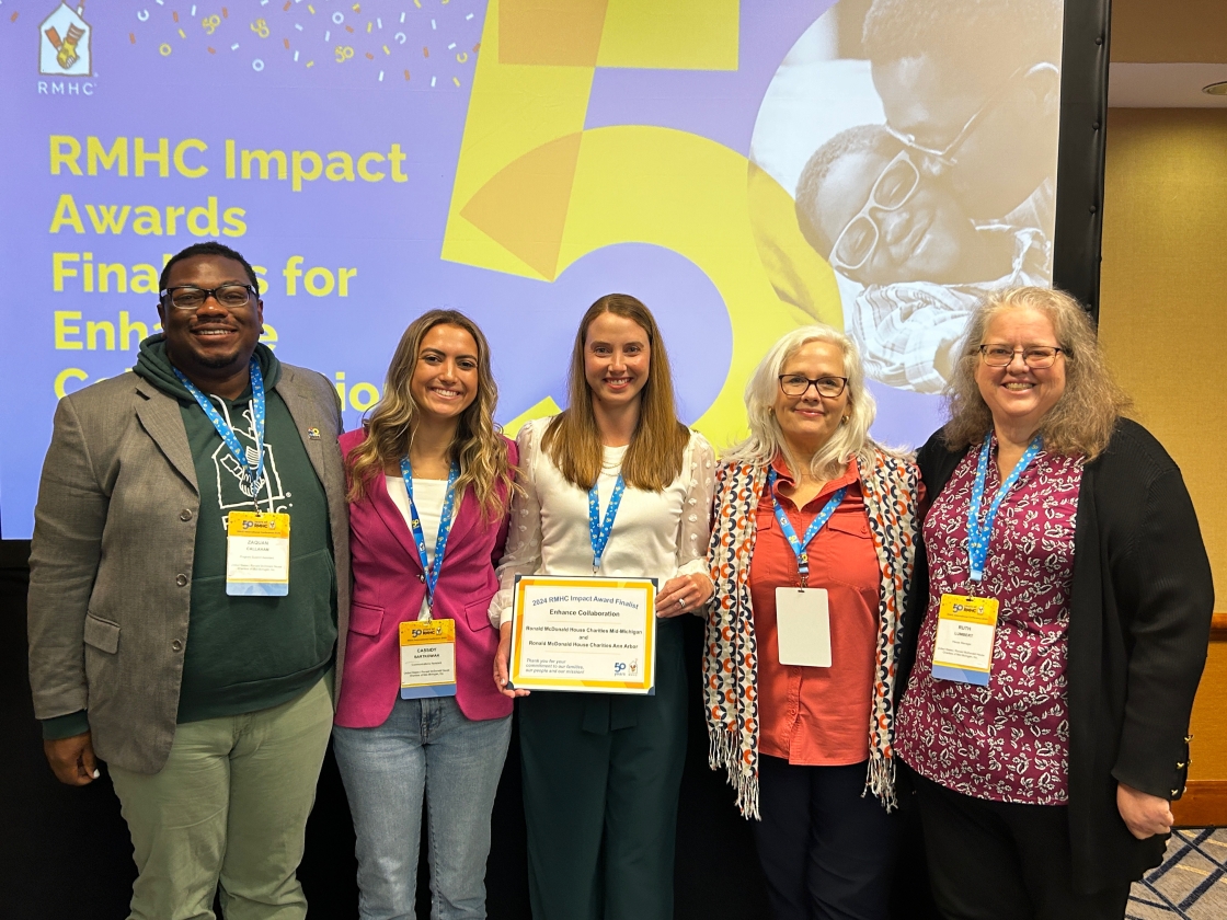 RMHC Mid-Michigan and RMHC Ann Arbor’s Battle for the Houses campaign was named as a top five finalist for RMHC Global’s Enhance Collaboration Impact Award out of 95 entries worldwide.