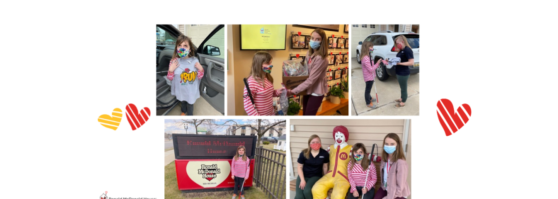 Various images of children at Ronald McDonald House